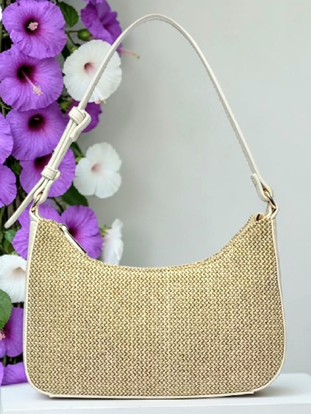 Like Dreams Eden Straw Shoulder Bag NWT